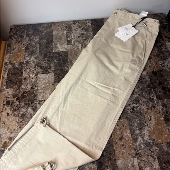 Moncler Cotton Canvas Pants Khaki XL Brand New